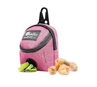 MultiValue Dog Walking Bag, Multifunctional Dog Training Treat Pouch Bag Oxford Cloth Waterproof Dog Food Treat Bag with Built-in Poop Bag Dispenser for Travel Outdoor Training (Pink, A)