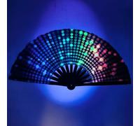 MultiValue Hand Fan Foldable Bamboo Silk Fabric Folding Fan Colourful Large Folding Hand Fan Stage Props Chinese Hand Fan Decorations for Birthday Wedding (A4)