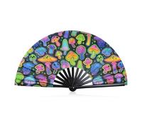 MultiValue Hand Fan Folding, Bamboo Silk Fabric Folding Fan Colourful Large Folding Hand Fan Performance Props Chinese Handheld Fan Decorations for Birthday Wedding Cosplay (A61)