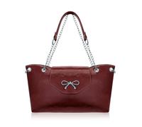 MultiValue Leather Hobo Bag, Retro Womens Shoulder Bag Multi-Purpose Travel Handbags for Women with Snap Button for Shopping Dating (Red)