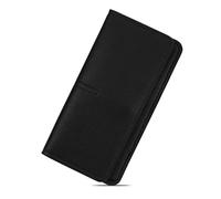 MultiValue Long Wallet Purse, Unisex Slim Wallet PU Leather Wallet Bifold Credit Card Holder with Snap Closure for Woman Men (Black)
