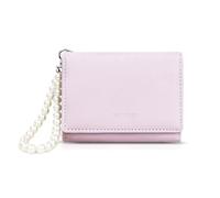 MultiValue Small Womens Wallet, Pearl Pendant Slim Wallet Trendy Velvet Trifold Wallets 7 Slots Credit Card Holder with Snap ID Window Cash Pocket, Purple