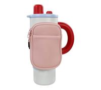 MultiValue Water Bottle Pouch for Stanley, Adjustable Belt Water Bottle Bag with Zipper Leisure Portable Gym for Stanley Accessories Pouch for Keys, Cards, Phone (Pink2)