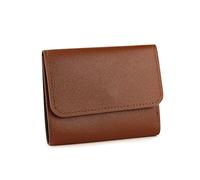 MultiValue Women's Slim Purse with Press Stud Compact Leather Women's Purses with ID Card Window Wallet for Women for Daily Dating, Travel, brown, 11.5 x 9 x 1.5 zoll, Modern
