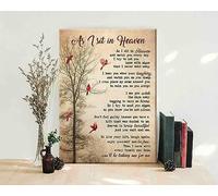 Multiversions As I Sit In Heaven Poem Poem Cardinal Home Wall Hanging Home D¡§|cor Poster For Home Cafe Bar Garage Metal Sign 8X12 Inches