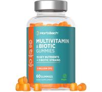 Multivitamin Biotic Gummies for Women and Men | 60 Count | Orange Flavour | 15 Essential Nutrients with 3 Biotic Strains for Daily Support | 5 Billion CFU | Vegan Supplement | By Horbaach