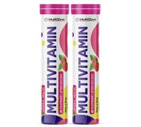 Multivitamin Effervescent| Raspberry Flavour|20 Tablets x 2| MultiZest Brand
