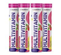 Multivitamin Effervescent| Raspberry Flavour|20 Tablets x 4| MultiZest Brand