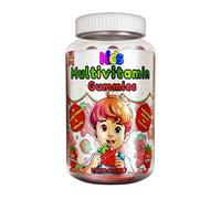 Multivitamin for Kids -120 Natural Strawberry Flavour Gummies (2 Or 4 Month Supply) - Low-Sugar -19 Essentials Vitamins & Minerals - Vegetarian Vitamins for Kids (120 Gummies, Strawberry)