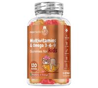 Multivitamin for Kids - 120 Tasty Gummies - 2 Months Supply - 17 Ingredients Like Vitamins A, C, D, B12, B6, E & Zinc - Natural Raspberry &