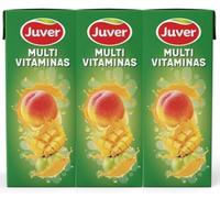 Multivitamin Fruit Juice Drink 200ml Juver - Pack of 3 | 21 Cartons Total | Pack of 7 Multipacks