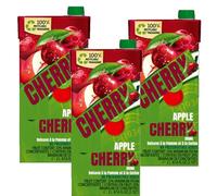 Multivitamin Fruit Juice Drink 2L - Mixed Flavour Juice Selection, Cherry Apple, Watermelon & Mint, Refreshing Large Family Size Beverage Pack - tmbk (3 x Pack, Cherry Apple 2l)