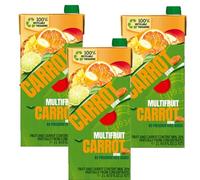 Multivitamin Fruit Juice Drink 2L - Mixed Flavour Juice Selection, Cherry Apple, Watermelon & Mint, Refreshing Large Family Size Beverage Pack - tmbk (3 x Pack, Carrot Multivitamin 2l)