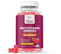 Multivitamin Gummies for Women and Men - 13 Essential Ingredients - 120 Gummies - 2 Month Supply - Sugar Free, Natural Strawberry Flavour - Vitamins and Minerals with VIT C, D3, B6, B7, B12 & Zinc
