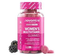 Multivitamin Gummies for Women - Marine Collagen, Hyaluronic Acid, Folic Acid - 23 Vitamins, Minerals & Probiotics for Women - Vitamin D, A, C, B, Biotin & Zinc - 60 Vitamin Gummies - Vegan - Novomins