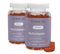 Multivitamin Gummies Tummy Tox, 120 Gummy | with Biotin, Folic Acid, Vitamin C, Vitamin E and 6 Other Micronutrients, Natural Strawberry Flavour