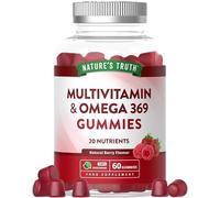 Multivitamin Gummies with Omega 3 6 9 | 20 Key Nutrients with Vitamins D, A, C, B12, B6, E, & Zinc | for Men & Women | Natural Berry Flavour | 60 Vegetarian Gummies | Nature's Truth