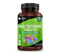 Multivitamin & Minerals - 365 Vegan Multivitamins Tablets (1 Year Supply) with Iron High Strength - 26 Essential Active Multivitamin Tablets for Women & Men A-Z Complete Daily Vitamins UK Made