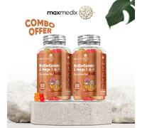 Multivitamin - Omega 3 - 240 Gummies for Kids - Vitamin D3 Vitamin C Vitamin A