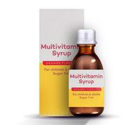Multivitamin Syrup 150ml Sugar Free Orange Flavour Daily Vitamin Supplement with Vitamins A, C, D, E, K & B Complex for Children &