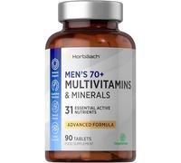 Multivitamin Tablets for Men 70 Plus | 90 Count | with 32 Essential Vitamin and Minerals for 70+ | Suitable for Vegetarians | by Horbaach