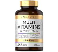 Multivitamin Tablets for Women and Men | 365 Count | 28 Essential Nutrients Including Vitamins C, D, B6, B12, Calcium, Zinc and Iron | A-Z Vitamins & Minerals | Vegan Supplement | by Carlyle