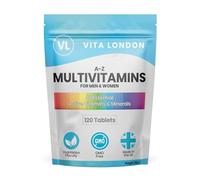 Multivitamin with Iron Tablets for Women & Men | 22 Essential Active Multi Vitamins & Minerals | 4 Month Supply (Tablet, not Powder or Multivitamins Capsule) | UK Made Supplements