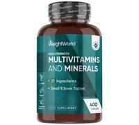Multivitamins - 400 Vegan Tablets - 27 Vitamins and Minerals in One Tablet - 100% Natural Supplement