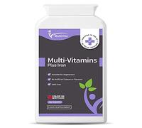 Multivitamins with Iron 180 One A Day Tablets - 13 Essential Vitamins & Minerals for Men and Women - Vitamins A, C, D, E, B1, B2, B3, B5, B6, B9, B12 & More - 6 Months Supply, UK Made to GMP Standards