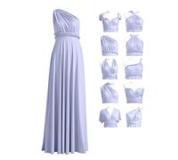 Multiway Bridesmaid Dresses, Infinity Wrap Dress, Maxi Long, Plus Size, Elegant Formal Wedding Guest Dress for Evening Prom Ball, Special Occasion B-Blue