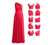 Multiway Bridesmaid Dresses, Infinity Wrap Dress, Maxi Long, Plus Size, Elegant Formal Wedding Guest Dress for Evening Prom Ball, Special Occasion B-red