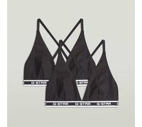 Multiway Triangle Bralette 2-Pack - Black - Women XXL