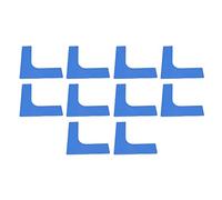Multizenic 10 PCS Tennis Court Line Boundary Markers, Right Angle Plane Landmark for Basketball Football Badminton, Bright PVC Corner Court Marker with Sunscreen Design (Blue)