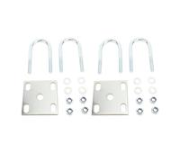 Multizenic 2 Set Trailer U Bolt Kit, Adjustable Steel U Bolts with Mount Plate for Boat Trailer Axle Leaf Springs, 150 lbs Load Capacity, Marine Duty Hardware for Pontoon and (for 50mm Round Shafts)