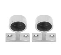 Multizenic 2PCS Stanchion Hand Rail Fitting, 316 Stainless Steel Mirror Polished Rustproof Base for Boat Yacht Marine, Universal Angle Adjustable Handrail Tube Mount (22mm)