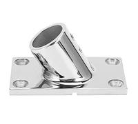 Multizenic Boat Handrail Base Fitting, Stainless Steel 60 Degree Rectangular Boat Hand Rail Fitting, Polished Mirror Finish for Maximum Corrosion Resistance, Direct Replacement for Old or Bro (25mm)