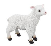 Multizenic Handmade Lifelike Sheep Statue, Resin Lamb Figurine for Indoor Outdoor Garden Decoration, Realistic Animal Sculpture with Natural Detailing for Home Lawn or Shelf Display (Standing)