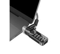 Multplx Universal Laptop Security Lock | Compatible With All Laptops inc Macbook | 1.7m Anti-theft Cable | 4 Digit Combination Lock | Cut Resistant Steel Cable | Kensington Lock Alternative