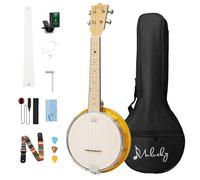 Mulucky 4 String Banjolele, Banjo Ukulele Concert Size 23 inch (Yellow)