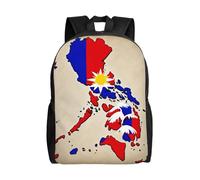 Muluhuo Abstract Philippine Flag Map02 Print Stylish Waterproof Backpack Travel Work Outdoor Adventures Weekend Hiking Commuting