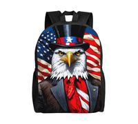 MULUHUO American Bald Eagle Print Stylish Waterproof Backpack Travel Work Outdoor Adventures Weekend Hiking Commuting