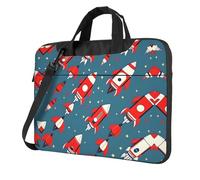 MULUHUO Cartoon Rockets Print Stylish Laptop Bag For Single Shoulder Messenger Bags Business Casual Travel Work