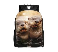 Muluhuo Cute Otter Print Stylish Waterproof Backpack Travel Work Outdoor Adventures Weekend Hiking Commuting
