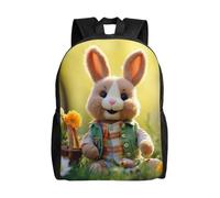 Muluhuo Easter Bunny Print Stylish Waterproof Backpack Travel Work Outdoor Adventures Weekend Hiking Commuting