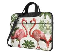 MULUHUO Flamingos On White Print Stylish Laptop Bag For Single Shoulder Messenger Bags Business Casual Travel Work