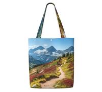 MULUHUO Glacier National Park Print Canvas Shoulder Bag Large Capacity Tote Travel Beach Picnic Holiday Everyday Use