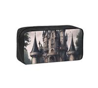 Muluhuo Gothic Fairy Tale castle01 Print Large-Capacity Pen Case Stationery Organizer Pouch for Office Travel Daily Wear