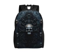 Muluhuo Gothic Wallpaper Skull Print Stylish Waterproof Backpack Travel Work Outdoor Adventures Weekend Hiking Commuting