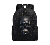 Muluhuo Gothic Wallpaper Skull Print Stylish Waterproof Backpack Travel Work Outdoor Adventures Weekend Hiking Commuting