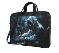 MULUHUO Hacker Attack Print Stylish Laptop Bag For Single Shoulder Messenger Bags Business Casual Travel Work